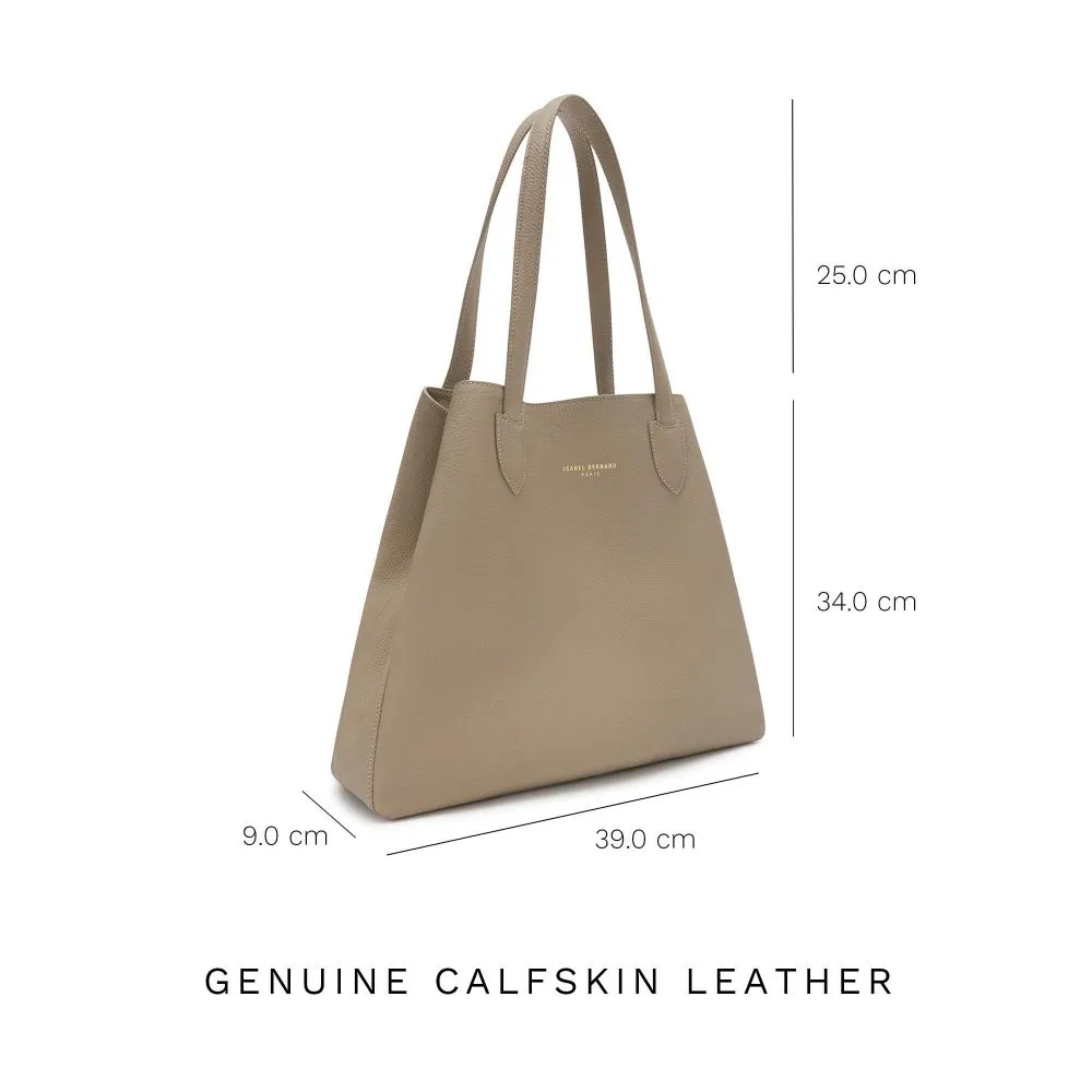 Isabel Bernard Honoré Francine Taupe Kalfsleren Shopper