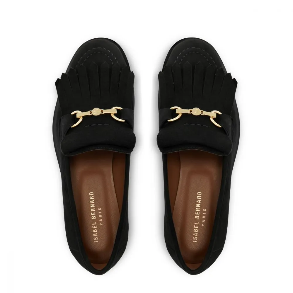 Isabel Bernard Vendôme Lave Zwarte Suède Loafers